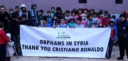 تشکر کودکان سوریه از کریستیانو رونالدو
