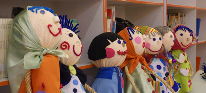 نمایشگاه خیریه عروسک های پارچه ای